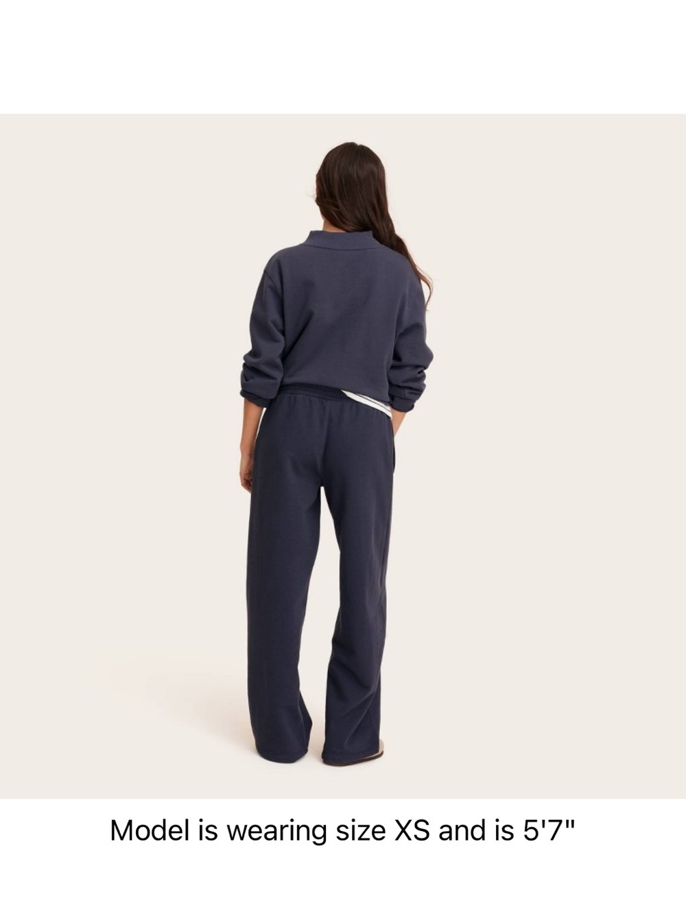 High-Rise Boxer Sweatpants - Parke x Target Navy Blue NEW - Picture 2 of 4
